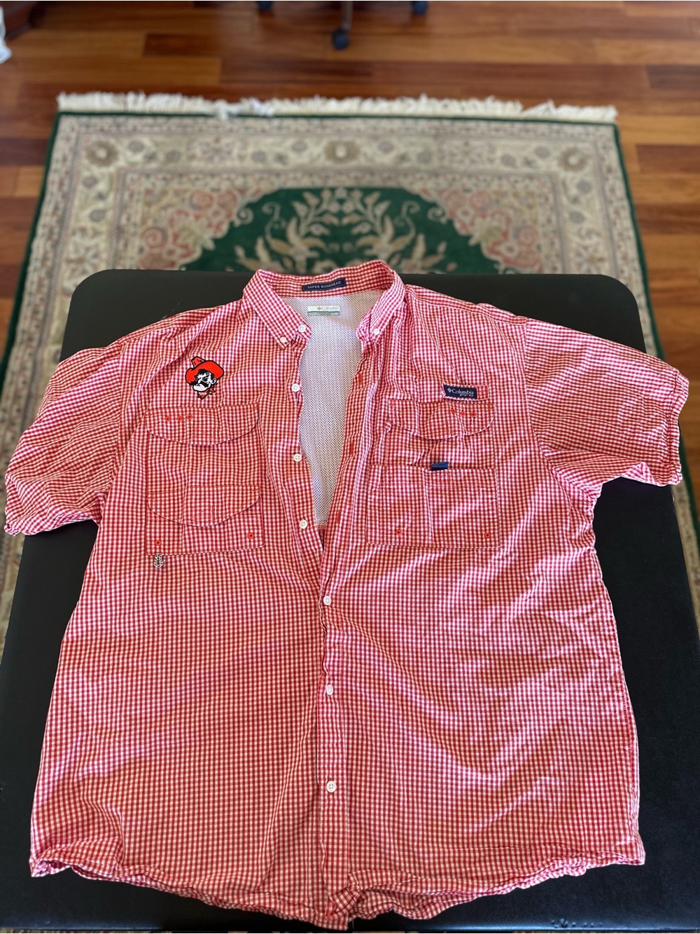 Columbia Super Bonehead Oklahoma State Men's Short-Sleeve Button-Up Shirt XL